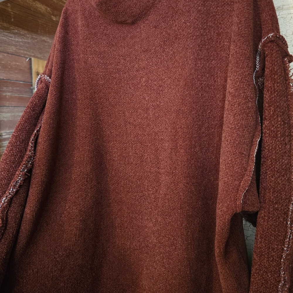 Women's New IMPRESSIONS oversize Inside Out Sweater Sz. XL Extra Large! - Picture 4 of 5
